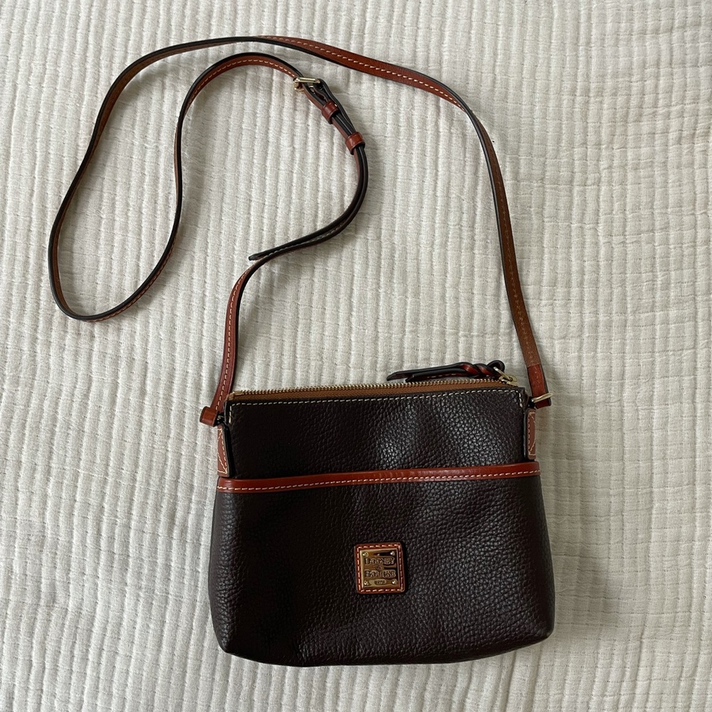 Dooney & Bourke Brown Leather Crossbody Purse
